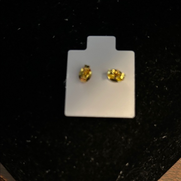 Gold Stainless Steel Earrings - Picture 2 of 3